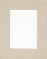 Pack of 5 8x10 Light Tan Picture Mats with White Core for 5x7 Pictures