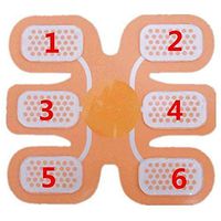 2 Pieces EMS Myoelectric Stimulator Hydrogel Sheet Abdominal Instrument General Electrode Sheet High Adhesion Strength Training Apparatus