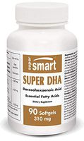 Supersmart - Super DHA 310 mg - Fish Oil containing Omega 3 Fatty Acids Maintains Your Cardiovascular Health | Non-GMO - 90 Softgels