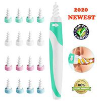 Earwax Remover Tool, Ear Wax Cleaner, Ear Wax Remover, Soft Silicone Spiral Earwax Remover Tool, 16 Replacement Heads, q-tip Replacement