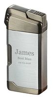 Personalized Visol Epirus Soft Flame Pipe Lighter with Free Laser Engraving (Silver)