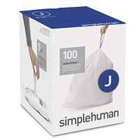 simplehuman Code J Custom Fit Drawstring Trash Bags, 30-45 Liter / 8-12 Gallon, 100-Count Box
