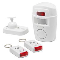 105dB Portable Wireless Security Alarm System with IR Motion Detector Plus Two Arm/Disarm Remote Keychains - Great for Vacations