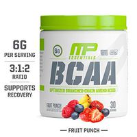 MP Essentials BCAA Powder, 6 Grams of BCAA Amino Acids, Post-Workout Recovery Drink for Muscle Recovery and Muscle Building, Valine Powder, BCCA Post-Workout, Fruit Punch, 30 Servings