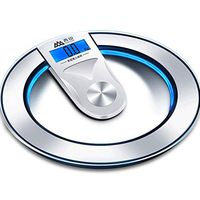 Zcx Weight Loss Weighing Mini Household Electronic Scales Precision Round Scales Adult LCD Cold Light (Color : Silver)
