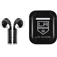 Skinit Decal Audio Skin for Apple AirPods with Lightning Charging Case - Officially Licensed NHL Los Angeles Kings Distressed Design