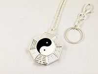 One of a Kind Eight Trigrams 5X Foldable Magnifying Glass Necklace/Pendant with Matching Key Chain and Polishing Pouch-i
