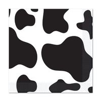 Cow Print Beverage Napkins (2-Ply)    (16/Pkg)