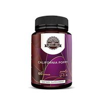 Earth's Love - California Poppy 60 Capsules, 500 mg, Organic California Poppy (Eschscholzia Californica) Dried Herb and Flower (60 Capsules)