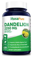Dandelion Extract 2250mg 200 Veggie Capsules (Non-GMO, Extract 5:1 & Gluten Free) Taraxacum Officinale - Helps to Detox Cleanse Kidney, Liver & Whole Body