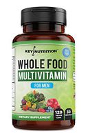 Key Nutrition Whole Food Multivitamin for Men | 100% Pure, Organic, All-Natural and Fast Absorption | 120 Vegan Capsules