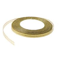 SUPVOX Silk Ribbon Gift Ribbon Curling Ribbon for Gift Present Souvenir Crafts 5PCS 0.6CM (Golden)