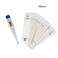 Disposable Thermometer Covers Digital Thermometer Probe Covers for Oral Armpit Rectum 100 PCS (White, 100pcs)
