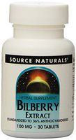 Source Naturals Bilberry Extract 100 mg Standardized Botanical Antioxidant - 30 Tablets