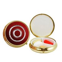 Round Fashion Pill Box (Red Circles)