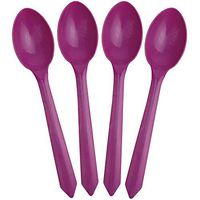 Frozen Dessert Supplies Purple Ice Cream Spoons, 5.75 inch Dessert Party Spoons - Medium-weight, Great Quality, Fast Shipping! 100 Count