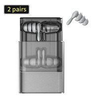 Soft Ear Plugs, 2 Pair, Value Pack, Hearing Protection Earplugs (Grey)