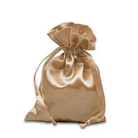 Toffee Satin Drawstring Pouches 5" X 8" | Quantity: 30