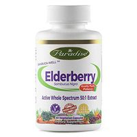 Paradise Herbs Elderberry, 50:1 250 Mg Vegetarian Capsules, 60 Count