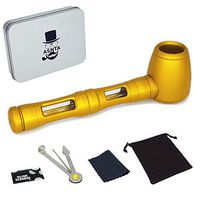 ASNTA Personality Alloy Violent Mechanical Monster Herbal Tool with 5 Stainless Steel Screen Filters (Gold)