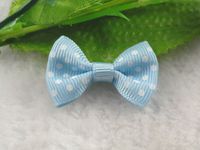 56pcs Satin Ribbon Bows Flowers for Appliques Crafts Wedding (Pick Color) hot (Blue)