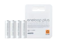 eneloop plus AA battery with PTC (Positive Temperature Coefficient) 4-Pack | HR-3UPT-4BP ( Japanese Import )