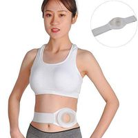 Exttlliy Cloth Ostomy Hernia Belt Breathable Waist Support Belt Abdominal Binder Brace with Stoma Opening White