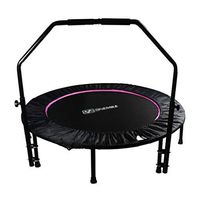 Bathtub Rails Trampoline Mini Trampoline Fitness Trampoline with Handle Sports Weight Loss Equipment Folding Spring Bounce Bed (Color : Pink, Size : 48 inch)