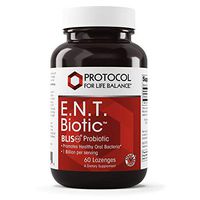 Protocol For Life Balance - E.N.T. Biotic BLIS K12® Probiotic - Promotes Healthy Oral Bacteria, Fresher Breath, Throat Health, and Immune Response Support - 60 Lozenges