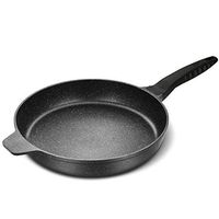 LOCGFF Resistant Titanium Nonstick, Scratch Resistant Body, with Handle Wrapped by Heat-Resistant Silicone, Dishwasher Friendly, Black