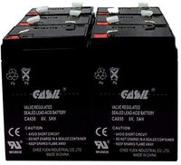 6 Pack 6v 5AH Battery for Sonnenschein S100 S200 S300 S6246IS SN640 SSG DM1 DM2 Sure Lites SLC-1 UN Teledyne 2RL6S5PH S64 S65 2RL6S5R SQ6S5 Telesys DB645 Tempest TR4-6A ToPin TR6V4 Tork CYL1LA