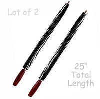 2 ALAZCO Flexible Dryer Vent & Refrigerator Coil Brush 25" Long Remove Lint & Dust Prevent Fire & Save Energy