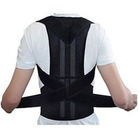 lotus.flower Adjustable Posture Corrector - Physical Therapy Posture Correction Back Brace for Neck, Shoulder and Upper Back Pain Relief and Posture Trainer (3XL, Black)