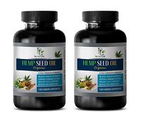 Anxiety Relief Capsules - Hemp Oil for Pain Relief Organic 1000mg - Hemp Oil for Anxiety and Sleep - 2 Bottles 240 Liquid Capsules