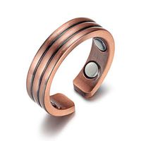 RainSo Mens Womens Magnetic Therapy Rings Pain Relief for Arthritis Adjustable (13)