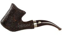 Brebbia Naif Sabbiata Bent Tobacco Pipe - Rustic