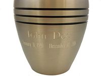 Beautiful Life Urns Dignity Pewter Custom Cremation Urn Engravable Funeral Urn (Small)