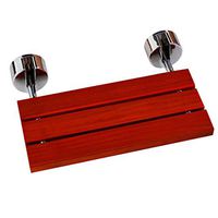 Bath Stool Foldable Bath Chair Shower Stool for Bathroom Shower Room Nursing Home Hospital Wall Aisle Change Shoe Bench with Stainless Steel Base and Teak Board