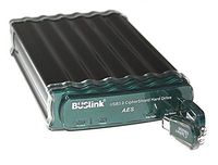 Buslink Ciphershield Encryption External Drive Hard Drive 6 TB USB 3.0/ eSATA300, Black/Green (CSE-6T-SU3)