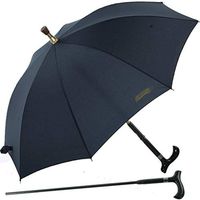 Walking Stick Black Aluminum Fiberglass Cane Disabledcrutch Umbrella Plastic Non-Slip Top Automatic Travel Ergonomic Design Bones Sunscreen (Color : Black)