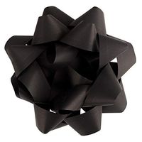 JAM PAPER Gift Bows - Large - 7 Diameter - Black - Sold Individually