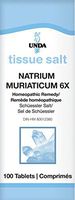 UNDA - Natrium Muriaticum 6X (Salt) - Homeopathic Remedy Helps Maintain Healthy Water Balance and Temporarily Relieve Symptoms of General Colds - 100 Tablets