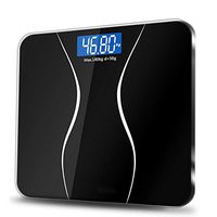 Smart Body Fat Scale, 180KG/50G Bathroom Floor Body Scale Glass Smart Household Electronic Digital Weight Balance Bariatric with LCD Display,Black