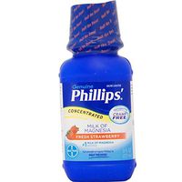 Phillips' Concentrated Milk of Magnesia Saline Laxative, Fresh Strawberry 8 oz ( Pack of 4)