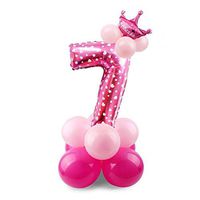 Hiriyt Number Shape Children Aluminum Balloon Decoration For Birthday Party Straws