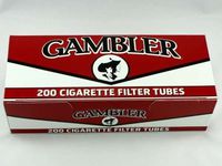 1 Box - 200pc Gambler King Size Full Flavor Cigarette Tubes