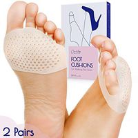 CloudStep Metatarsal Pads for Women and Men, Foot Pads for Ball of Feet - 2 Pairs (4 Pieces) Reusable Gel Cushions for Runners, High Heels, Dancers, Morton's Neuroma, Sesamoiditis, Bunions, Foot Pain