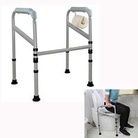 LXT PANDA Toilet Safety Rail, Adjustable Bathroom Toilet Handrails Grab Bar, Pregnant Woman Toilet Armrest Frame, Heavy Duty Medical Toilet Safety Frame for Elderly, Handicap and Disabled.