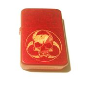 Vector KGM Thunderbird Custom Lighter - Biohazzard Death Anti Vampire Zombie Skull Logo Vintage Red Candy Apple Rare!