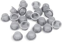 20pcs 0.5inch Diameter Crystal Smoking Pipe Stainless Steel Metal Screen Filter for Crystal Quartz Tobacco Pipe use